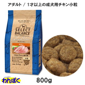 【クーポン有】 国産 セレクトバランス グレインフリー アダルト / 1才以上の成犬用 /チキン/サーモン/ 800g 2.4kg 6kg 小粒 選べる 犬用フード 無添加 アレルギー 安全 皮膚 痒み やさしい ドックフード わんぱく ドライフード 他お試しフードサンプル有 AS0