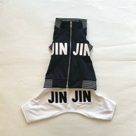 Wan's Brand JINJIN 犬 服 JIN HEAT ブラック×ホワイト DS