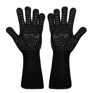 耐熱グローブ 手袋 2枚セット BBQ バーベキュー キャンプ アウトドア 800℃対応 すべり止め付 左右兼用 男女兼用 オーブン対応 安全作業用