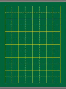 作文指導用マグネットシート黒板 (1) MGLG64(点線入り)