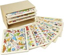木製 知育パズル10枚組 収納BOX付き パズル 知育玩具 木製玩具 木のおもちゃ 幼児 5歳〜