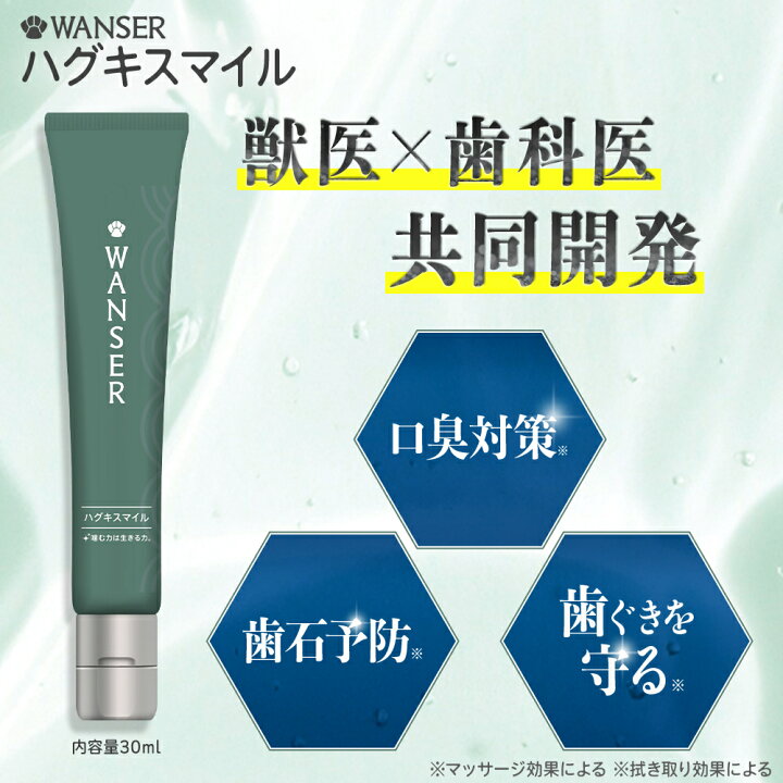楽天市場】【公式】歯科医開発 犬用 歯磨きジェル ハグキスマイル 30g 
