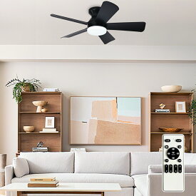 シーリングファン シーリングファンライト リモコン付き 天井 シーリングライト ファン DCモーター LEDシーリングライト 薄型 ファン付 ライト 天井照明 木目調 扇風機 リビング 軽量 小型 静か 調光調色 6-8畳 ダクトレール