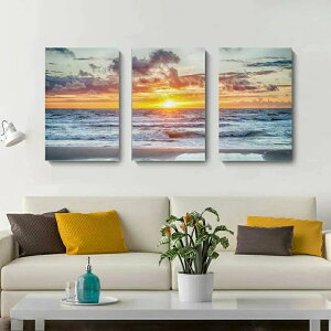 絵画 3枚セット 風景 夕焼け 夕日 海 インテリア ファブリック 人気 絵 30×40 オシャレ アートフレーム 壁掛け アートパネル リビング プレゼント