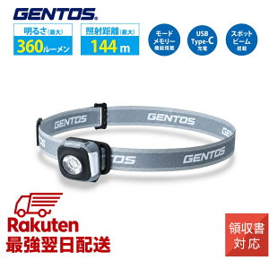 [�������� �ŒZ�������͂�] CP�V���[�Y �[�d�����^LED�w�b�h���C�g GENTOS �W�F���g�X CP-360RWG