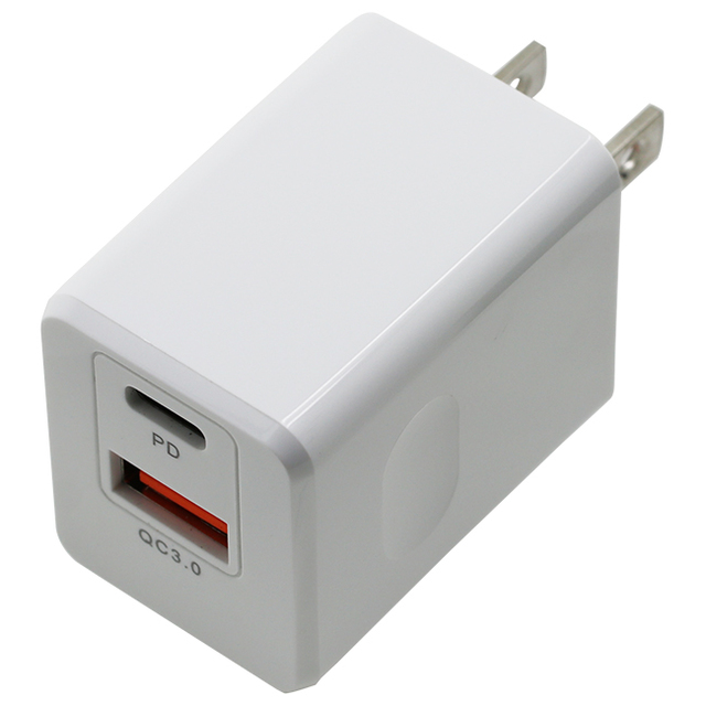 PD充電器 QC3.0 18W PSE認証品 Type-C USB-A 2ポート 小型 iPhone対応 | ワントス