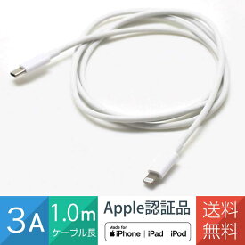 iphone 充電 ケーブル ライトニング タイプC Apple正規認証品 PD対応 3A 1m