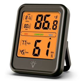 温湿度計 デジタル 温度計 湿度計 大画面 バックライト マグネット コンパクト 多機能 数値記録 寝室 リビング オフィス 家庭用 業務用 全2色
