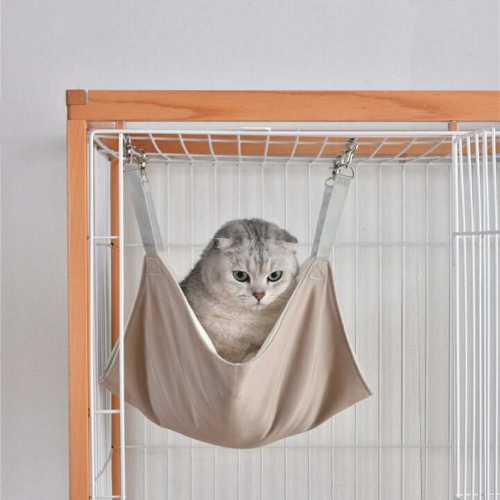 楽天市場】猫 ケージ おしゃれ キャットハウス 2段 木製フレーム 