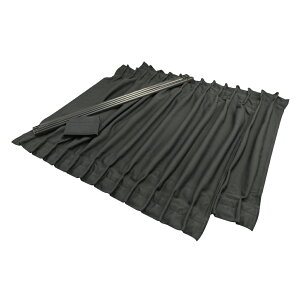 ヤック L313 サイドカーテン ストレッチ 2 ブラック L | カーテン 車内 車用カーテン 車内カーテン 紫外線 日焼け防止 目隠し 紫外線カット 子ども プライバシーの保護 オシャレ おしゃれ 車中