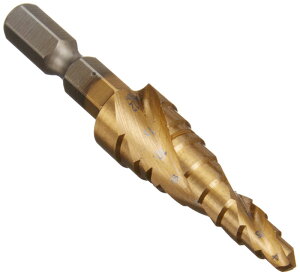 315332 H&H スパイラル ステップドリル STP 2 9段 4 12 | ステップ ドリル 円錐形 インパクトドライバー ドリルドライバー 木材用 穴あけ 下穴拡大 面取り バリ取り 薄鉄板 アルミ板 プラスチック