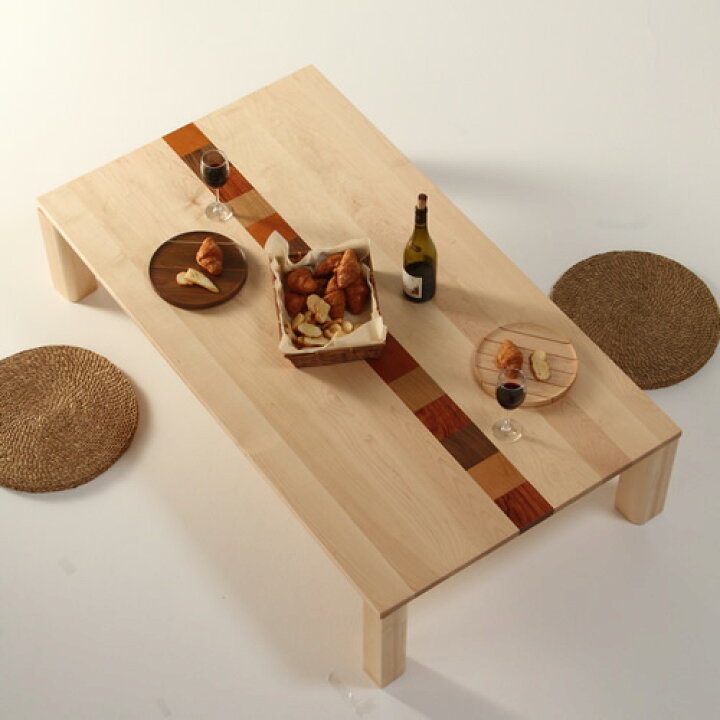 楽天市場】ローテーブル 幅900cm～幅1800cm ハードメープル材  