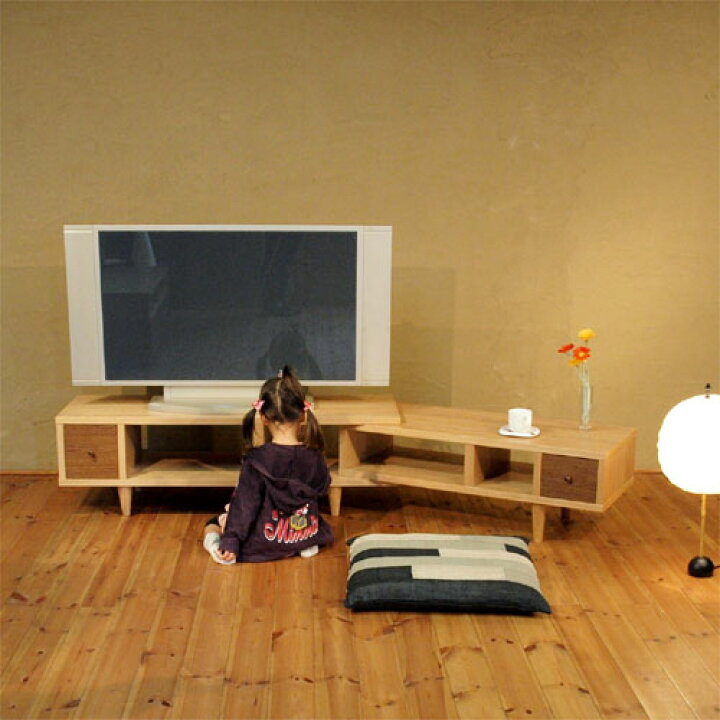 楽天市場】TVボード 幅120cm タモ材 キャスター付き コーナー用 テレビ 