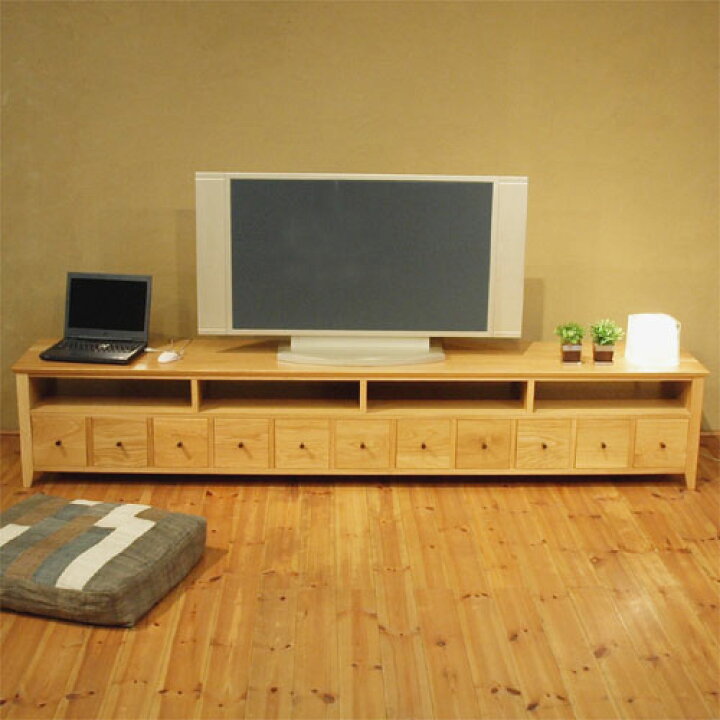 楽天市場】TVボード 幅240cm ホワイトオーク材 4Kテレビ対応 ワイド 