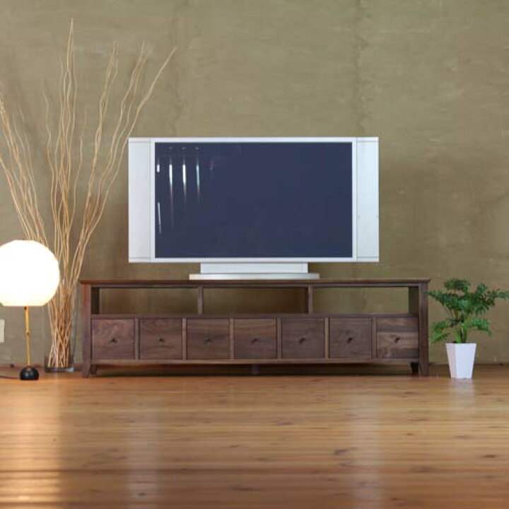 楽天市場】TVボード 幅156cm ウォールナット材 小引出 テレビ台 TV台 