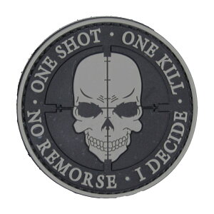 PVC �x���N�����b�y�� One Shot One Kill No Remorse I Decide �D �c8cm ��8cm