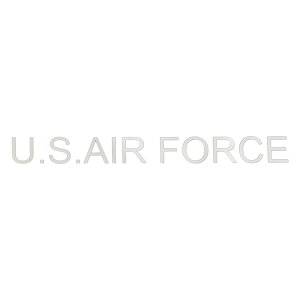 アイロンプリントシート ミリタリー タグ U.S.AIR FORCE シルバー 縦 1.8cm 横 18.3cm