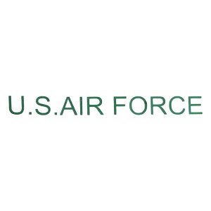 アイロンプリントシート ミリタリー タグ U.S.AIR FORCE グリーン 縦 1.8cm 横 18.3cm