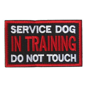 ׃Nby  SERVICE DOG In Training Do Not Touch c6cm 10cm