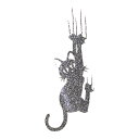 アイロンプリントシート 動物 猫 ネコ 1 シルバー ラメ 縦 6cm 横 2.5cm