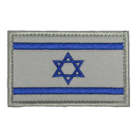 ベルクロワッペン イスラエル 国旗 青灰 縦5cm 横8cm