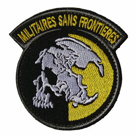 ベルクロワッペン メタルギアソリッド Militaires Sans Frontieres　国境なき軍隊 縦8cm 横7.5cm