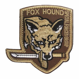 ベルクロワッペン メタルギアソリッド Fox Hound 盾形 泥 縦8cm 横8cm