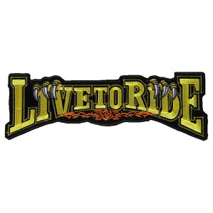 �傫�� �A�C�������b�y�� LIVE TO RIDE �� �o�C�J�[ �c11.2cm ��32.4cm