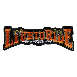 �傫�� �A�C�������b�y�� LIVE TO RIDE �� �o�C�J�[ �c11.2cm ��32.4cm