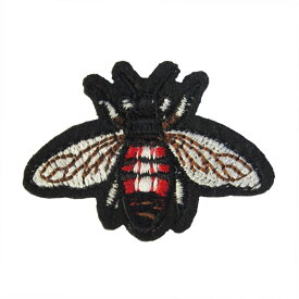 アイロンワッペン 蜂 ハチ 刺繍 5 縦3cm 横4.2cm