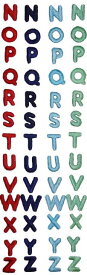 “ワッペン屋さんラボ　オリジナルワッペン” NOPQRSTUVWXYZ アルファベット　ワッペン（アイロン接着タイプ）