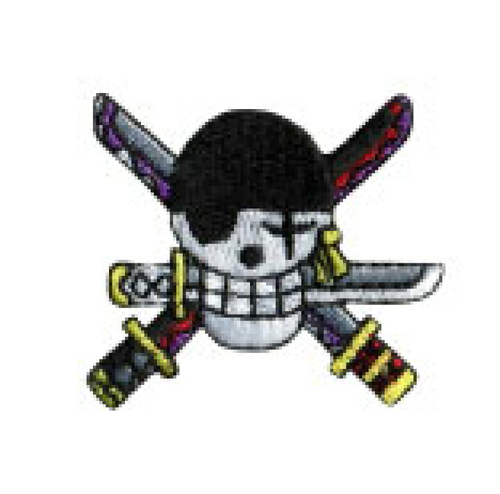 楽天市場 One Piece ワンピース 海賊旗 ロロノア ゾロ2 ワッペン シール アイロン接着 両用タイプ ワッペン屋さんラボ