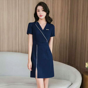 お洒落 エステ 半袖 女性 ワンピース ネイル ユニフォーム 美容 歯科衛生士 サロン 制服 医療系 大きいサイズ レディース