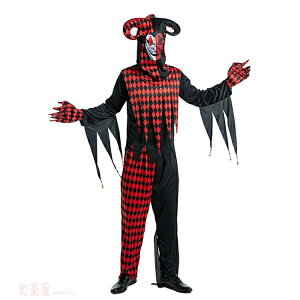 Men's ハロウィン 衣装 サーカスのピエロ 滑稽 サーカス 道化師 男性用 メンズ用 ハロウィーン 王様ハロウィン 衣装 コスプレ衣装 コスチューム
