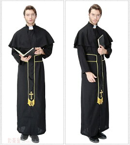 ハロウィン用品 牧師 衣装 男性 メンズ用 Men's コスプレ 宣教司 神父 ハロウィン 衣装 修道士 牧師 教会 メンズ用 ハロウィーン 王様ハロウィン 衣装 男性用 コスプレ衣装 コスチューム COSPLAY