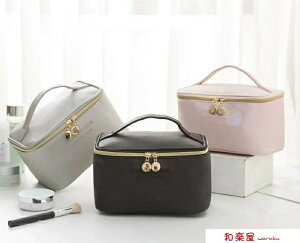 大容量 シンプル 小物入れ トラベルポーチ ジップ ファスナー メイクポーチ ポータブル スクエアポーチ 3カラー コスメポーチ