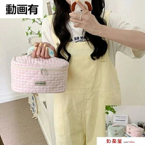 キルティング ポーチ ギンガム 化粧 キルトおむつストッカー バッグ ボックスバッグ オムツ サニタリー ギンガムチェック コスメグッズ 文房具 大人可愛い