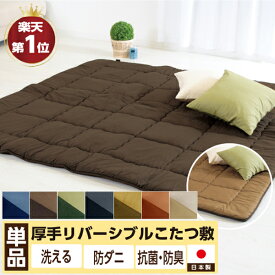 ＼早冬対策／【楽天1位受賞】日本製 リバーシブル ラグ 暖かい 固綿 190×190 190×220 190×240 190×270 190×290 綿100％ 国産 抗菌 防臭 防ダニ 防音 極厚 TEIJIN テイジン マイティトップ2 人気 オールシーズン 高品質 ボリューム敷布団