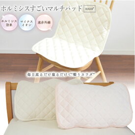 【日本イオン協会認定】寝つきが変わる! すごいホルミシス枕パッド 43×63cm 日本製 岩盤浴 遠赤外線 マイナスイオン ホルミシス効果 椅子用クッション 肩こり 首こり 綿100％ 洗える 天然素材 オールシーズン