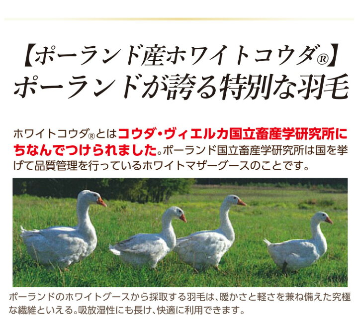 楽天市場】【最高品質】日本製 ☆7年保障 最高級 羽毛布団 ポーランド 