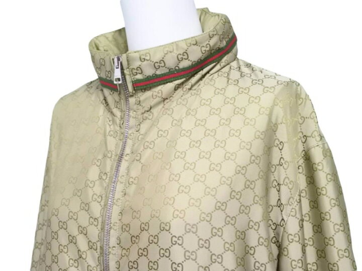 楽天市場】GUCCI グッチ ナイロンジャケット ウィンドブレイカー GG柄 
