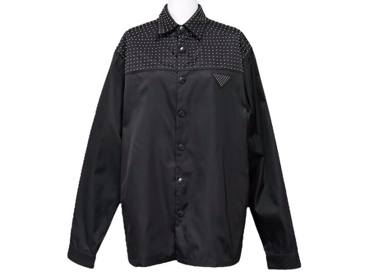 楽天市場】定価40万 PRADA プラダ 2022ss スタッズ Re-Nylon シャツ 
