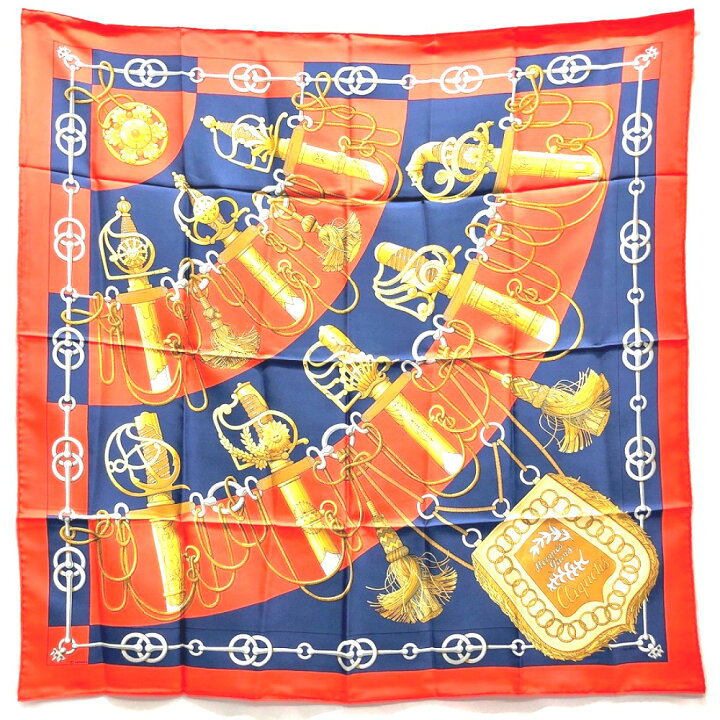 楽天市場】[USED/中古]HERMES エルメス スカーフ カレ90 Cliquetis  
