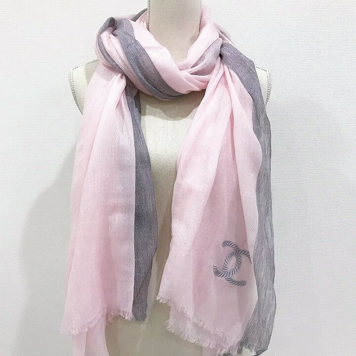 楽天市場】[USED/中古]CHANEL シャネル ストール カシミヤガーゼ大判  