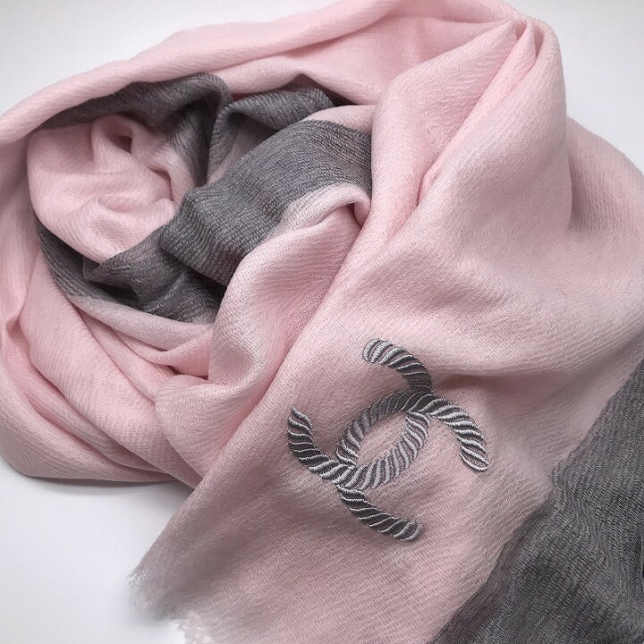 楽天市場】[USED/中古]CHANEL シャネル ストール カシミヤガーゼ大判  