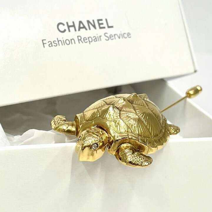 楽天市場】[USED/中古]CHANEL シャネル ブローチ タートル/亀 ピン 