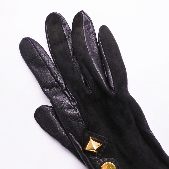 楽天市場】HERMES エルメス 手袋 グローブ セリエ メドール 金具 