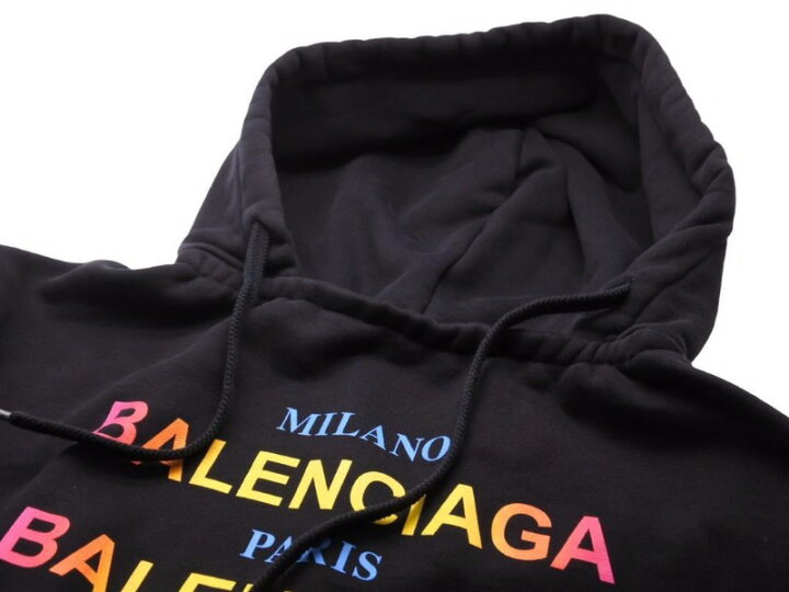 楽天市場】BALENCIAGA バレンシアガ レインボーロゴ パーカー 長袖 