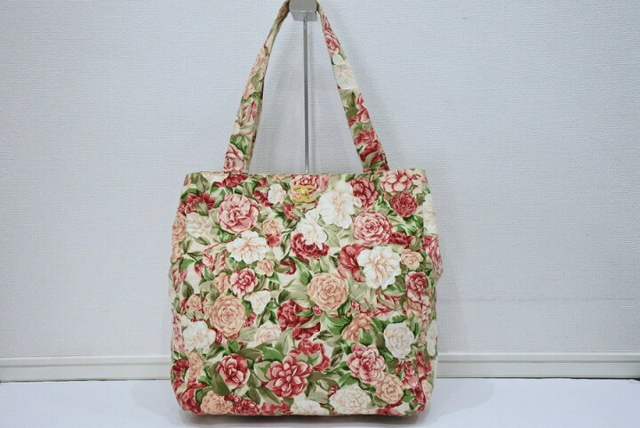 楽天市場】CHANEL シャネル トートバッグ コットン G金具 花柄 中古 花 