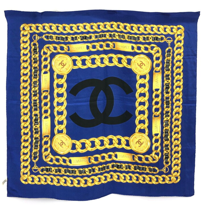 楽天市場】CHANEL シャネル スカーフ チェーン柄 シルク ココマーク  